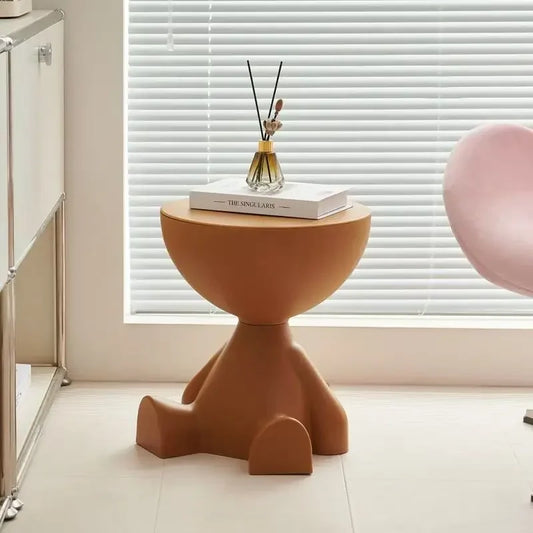 Light Luxury Cartoon Sofa Edge Table Creative Flat Head Coffee Table Small Household Plastic Coffee Table Furniture Side Table